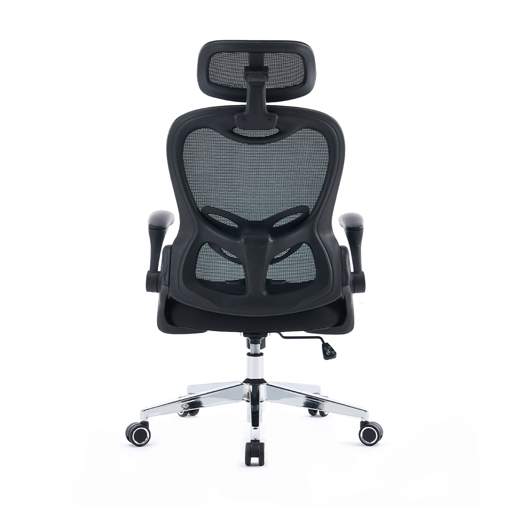 5140 Kerusi pejabat jala ergonomik hitam/putih, kerusi komputer belakang tinggi